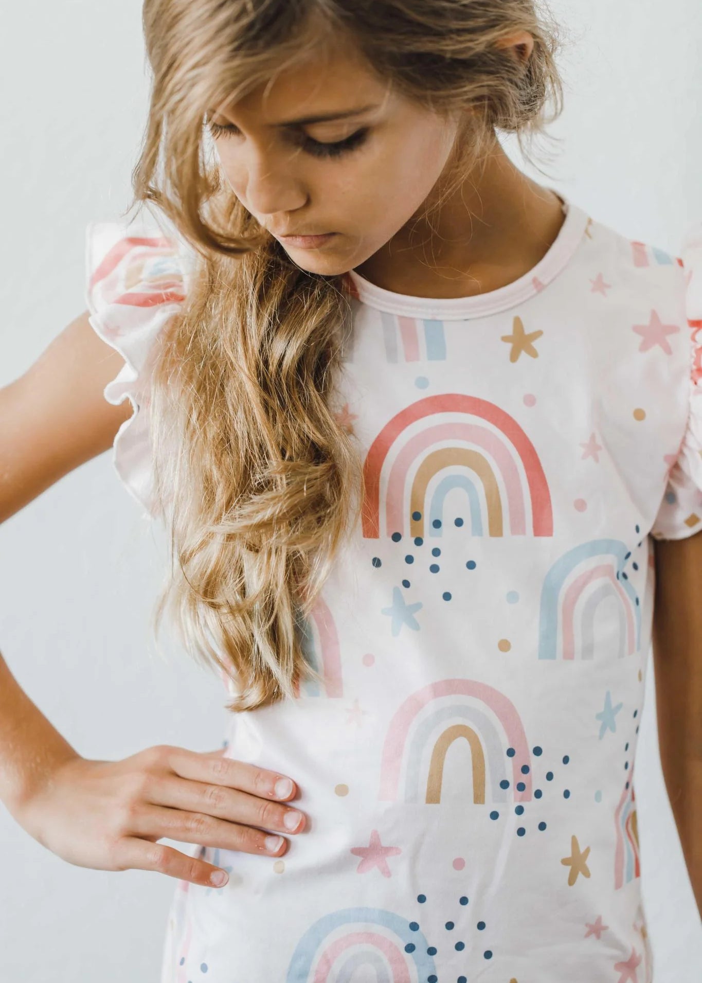 Over the Rainbow Ruffle Tee - The Nines