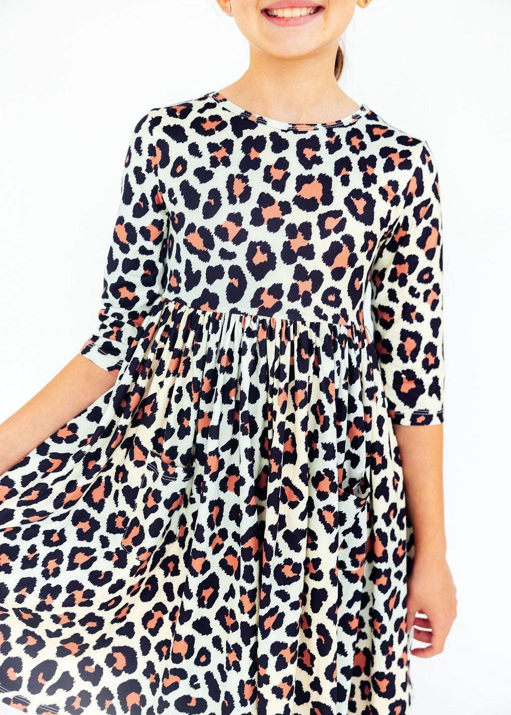 Wild One 3/4 Sleeve Pocket Twirl Dress - The Nines