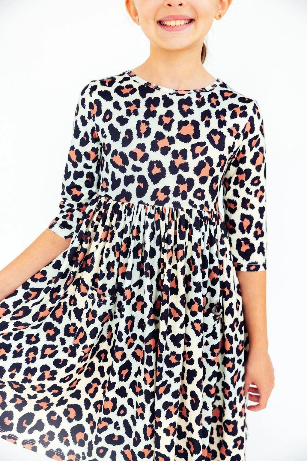 Wild One 3/4 Sleeve Pocket Twirl Dress - The Nines