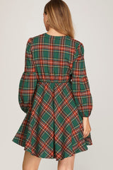 Best Gift Ever Plaid Dress