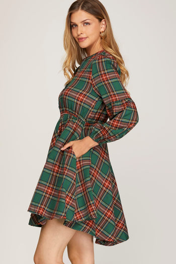 Best Gift Ever Plaid Dress