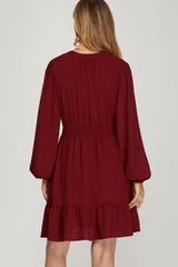 Woven Elastic Waist Dresses - 2 Colors!