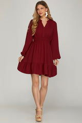 Woven Elastic Waist Dresses - 2 Colors!