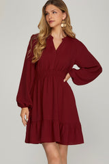 Woven Elastic Waist Dresses - 2 Colors!