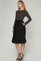 Striped Pocket Dress - 2 Colors!