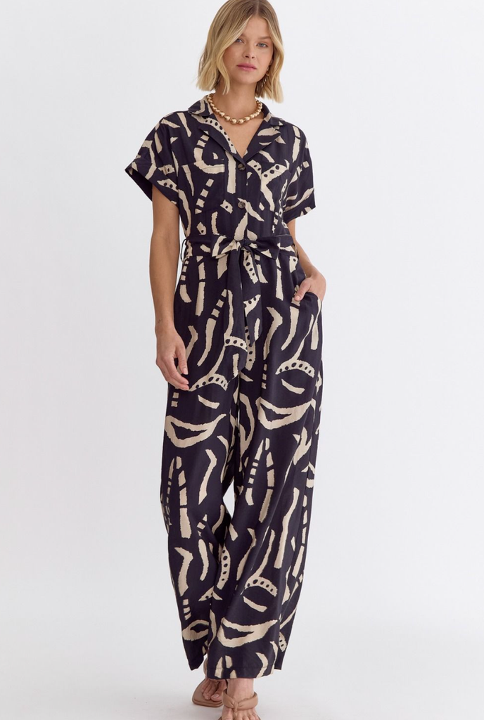 Basking In The Sun Printed Jumpsuits - 2 Colors!