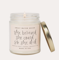 She Believed She Could So She Did 9oz Soy Candle