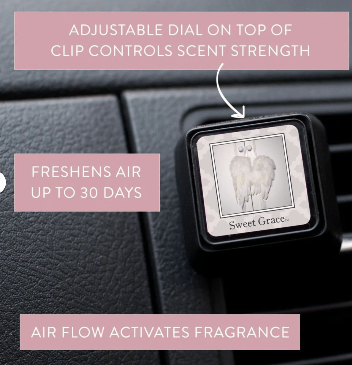 Sweet Grace Auto Vent Clip - The Nines