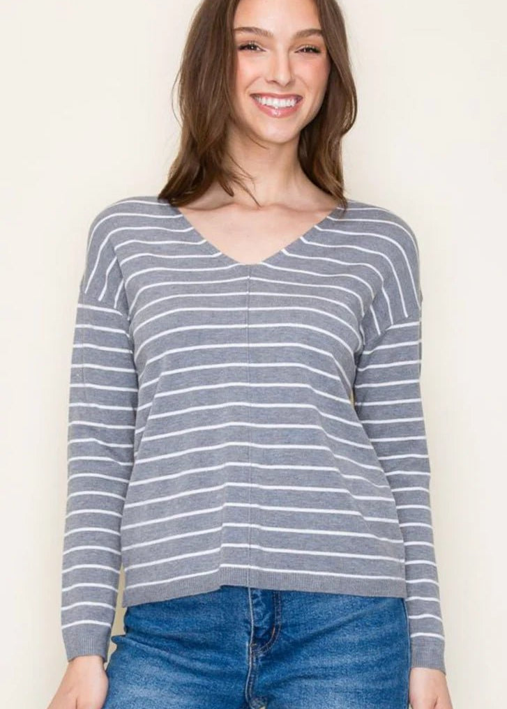 The Rosalie Striped Pullovers - 2 Colors! - The Nines