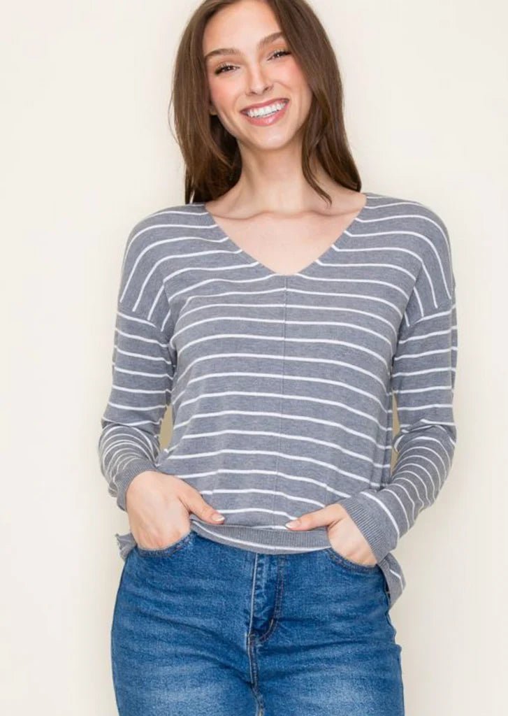The Rosalie Striped Pullovers - 2 Colors! - The Nines