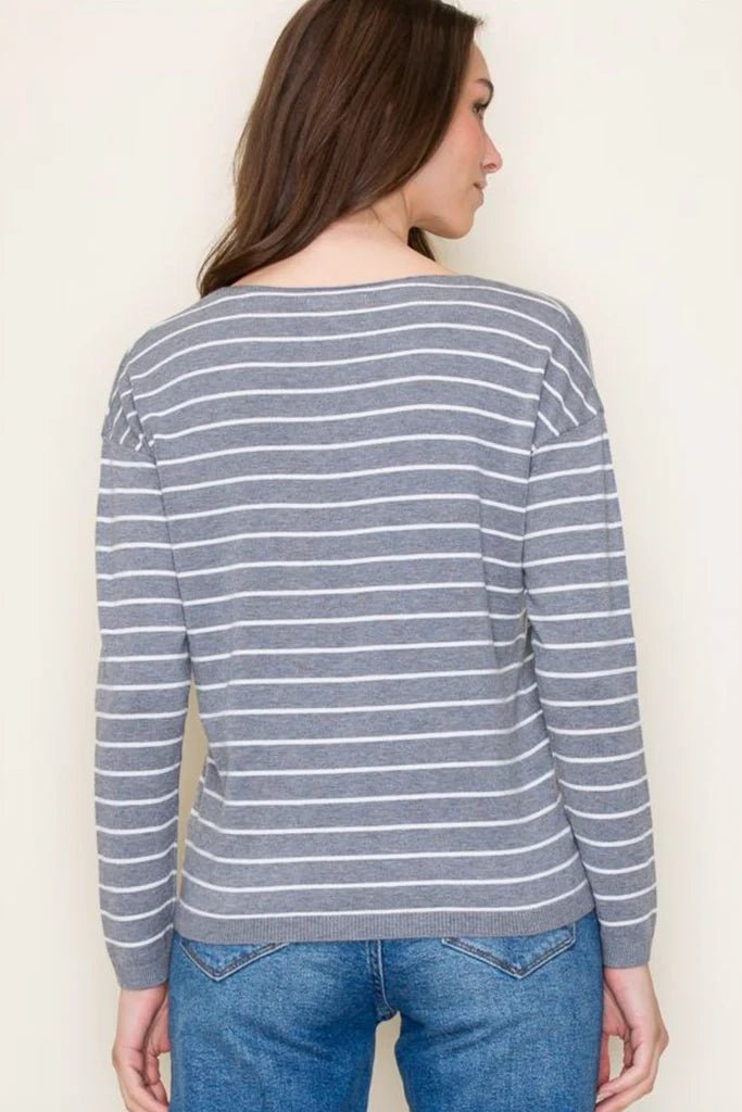 The Rosalie Striped Pullovers - 2 Colors! - The Nines