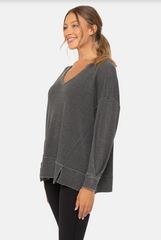 Cotton Blend Waffle Top - 3 colors!