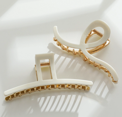 Vera Ivory & Gold Claw Clips - 3 Styles!