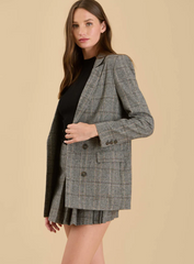 She Mean Business Plaid Blazer - 2 Colors!