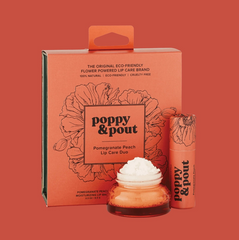 Poppy & Pout Lip Care Duo Gift Set - Pomegranate Peach