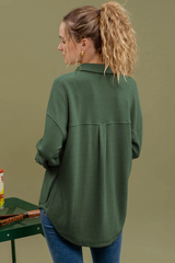 Half Button Side Pocket Tops - 2 Colors!