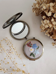 Embroidered Compact Mirrors - 2 Styles & Multiple Designs