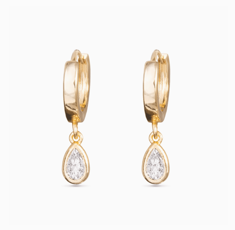 Amanda Blu Teardrop Huggie Earrings - 2 Colors! - The Nines