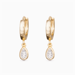 Amanda Blu Teardrop Huggie Earrings - 2 Colors! - The Nines