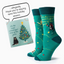 Holiday Card Sock Gift - Most Wonderful Time/Cat - FINAL SALE