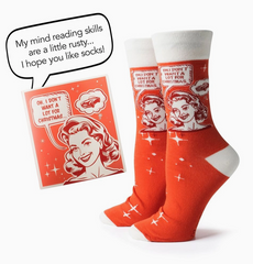 Holiday Card Sock Gift - Don't Want A Lot - FINAL SALE