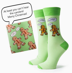 Holiday Card Sock Gift - Gingerbread - FINAL SALE