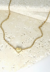 Gold Petite Heart Necklace