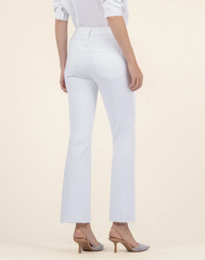 KUT Kelsey High Rise Ankle Flare Optic White Jeans