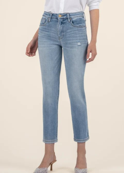 KUT Rachael High Rise Distressed Mom Jeans - FINAL SALE! - The Nines