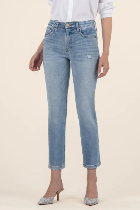 KUT Rachael High Rise Distressed Mom Jeans - FINAL SALE! - The Nines