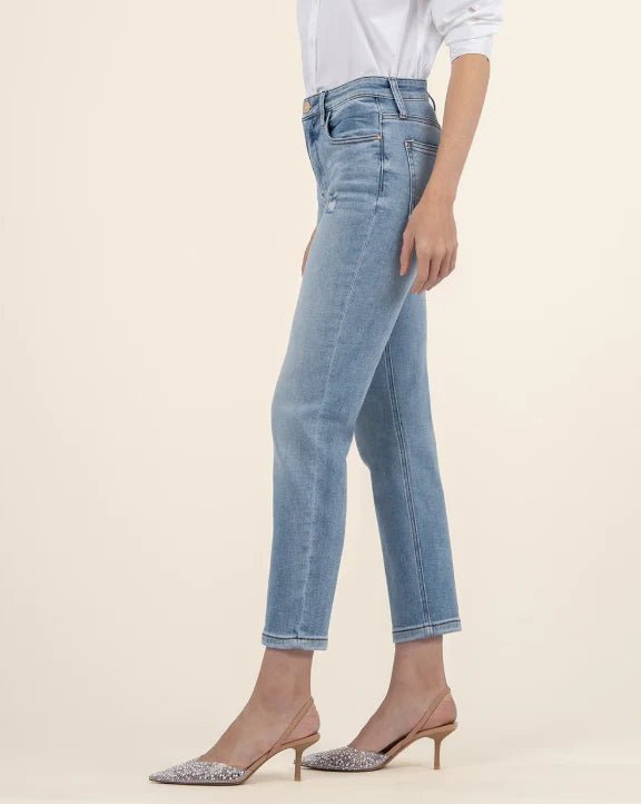 KUT Rachael High Rise Distressed Mom Jeans - FINAL SALE! - The Nines
