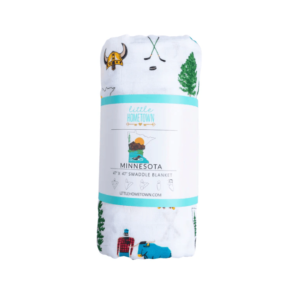 Minnesota Baby Muslin Swaddle Receiving Blanket - The Nines