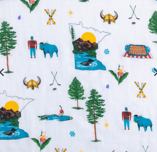 Minnesota Baby Muslin Swaddle Receiving Blanket - The Nines
