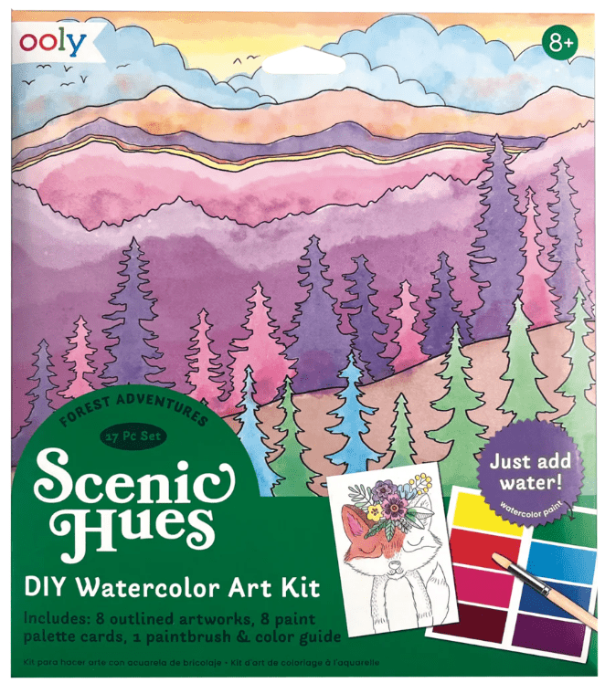 Scenic Hues DIY Watercolor Art Kit - Forest Adventure - The Nines