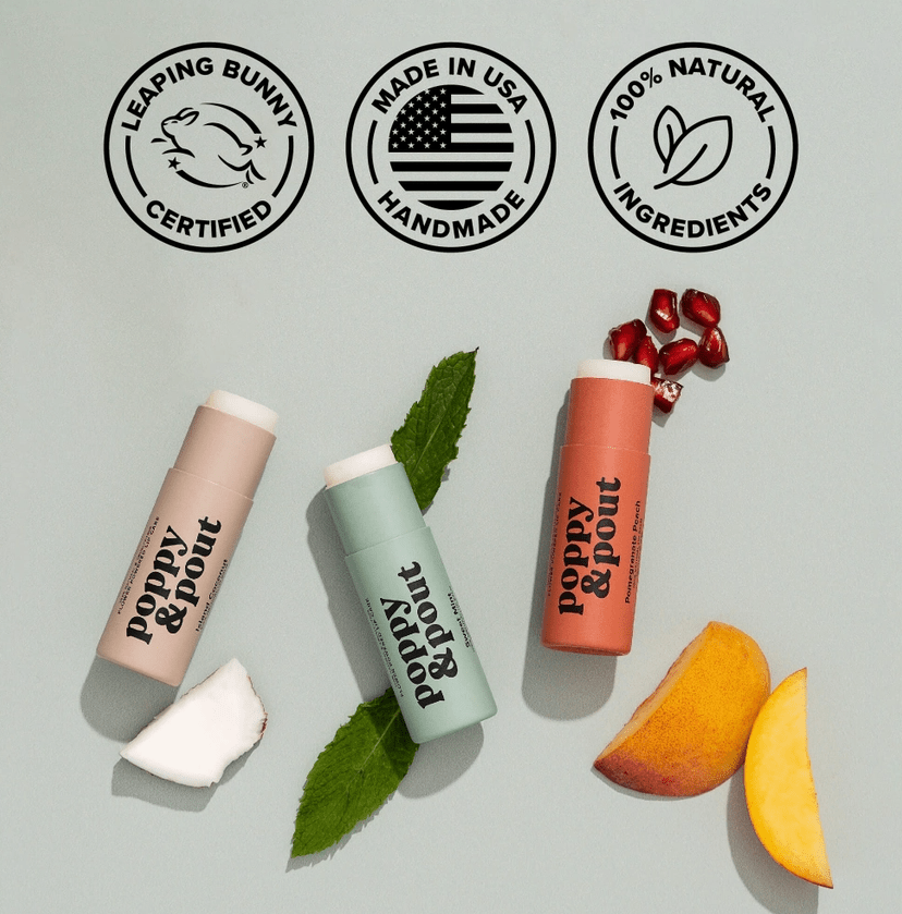 Poppy & Pout Lip Balms - Pink Grapefruit - The Nines
