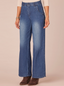 Democracy Ab Solution Skyrise Wide Leg Medium Wash Tulip Hem Jeans