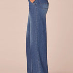 Democracy Ab Solution Skyrise Wide Leg Medium Wash Tulip Hem Jeans - FINAL SALE! - The Nines