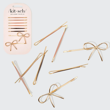 Kitsch Bow Metal Bobby Pin Set