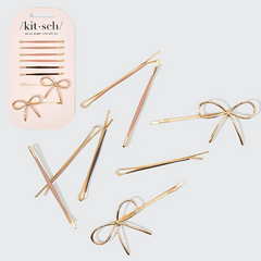 Kitsch Bow Metal Bobby Pin Set