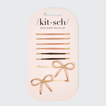 Kitsch Bow Metal Bobby Pin Set - The Nines