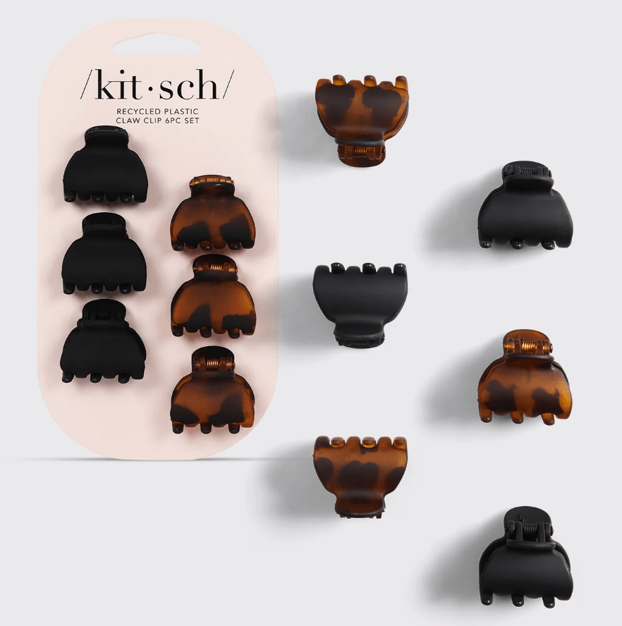 Kitsch X - Small Recycled Matte Plastic Claw Clips 6pc - The Nines