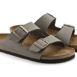 Birkenstock Arizona Birkibuc Stone Sandal - FINAL SALE! - The Nines