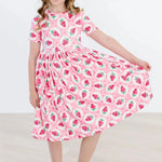Strawberry Fields Short Sleeve Pocket Twirl Buttery Soft Dress - The Nines