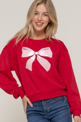 Sequin Bow Pullovers - 2 Colors! - FINAL SALE