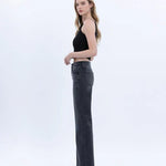 Black Angelic Wash High Rise Vintage Flare - The Nines