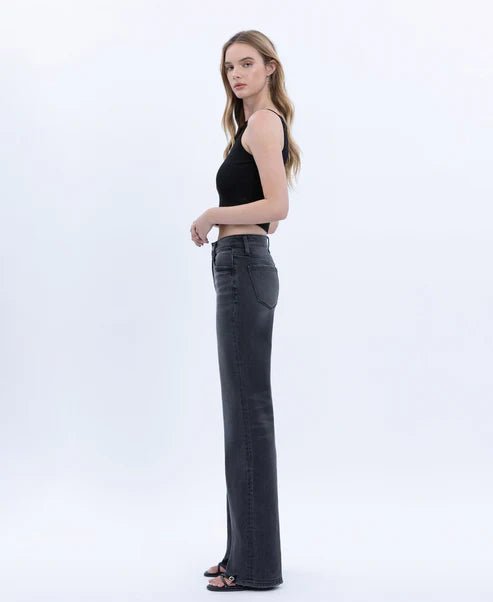 Black Angelic Wash High Rise Vintage Flare - The Nines