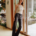 Black Angelic Wash High Rise Vintage Flare - The Nines