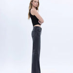 Black Angelic Wash High Rise Vintage Flare - The Nines