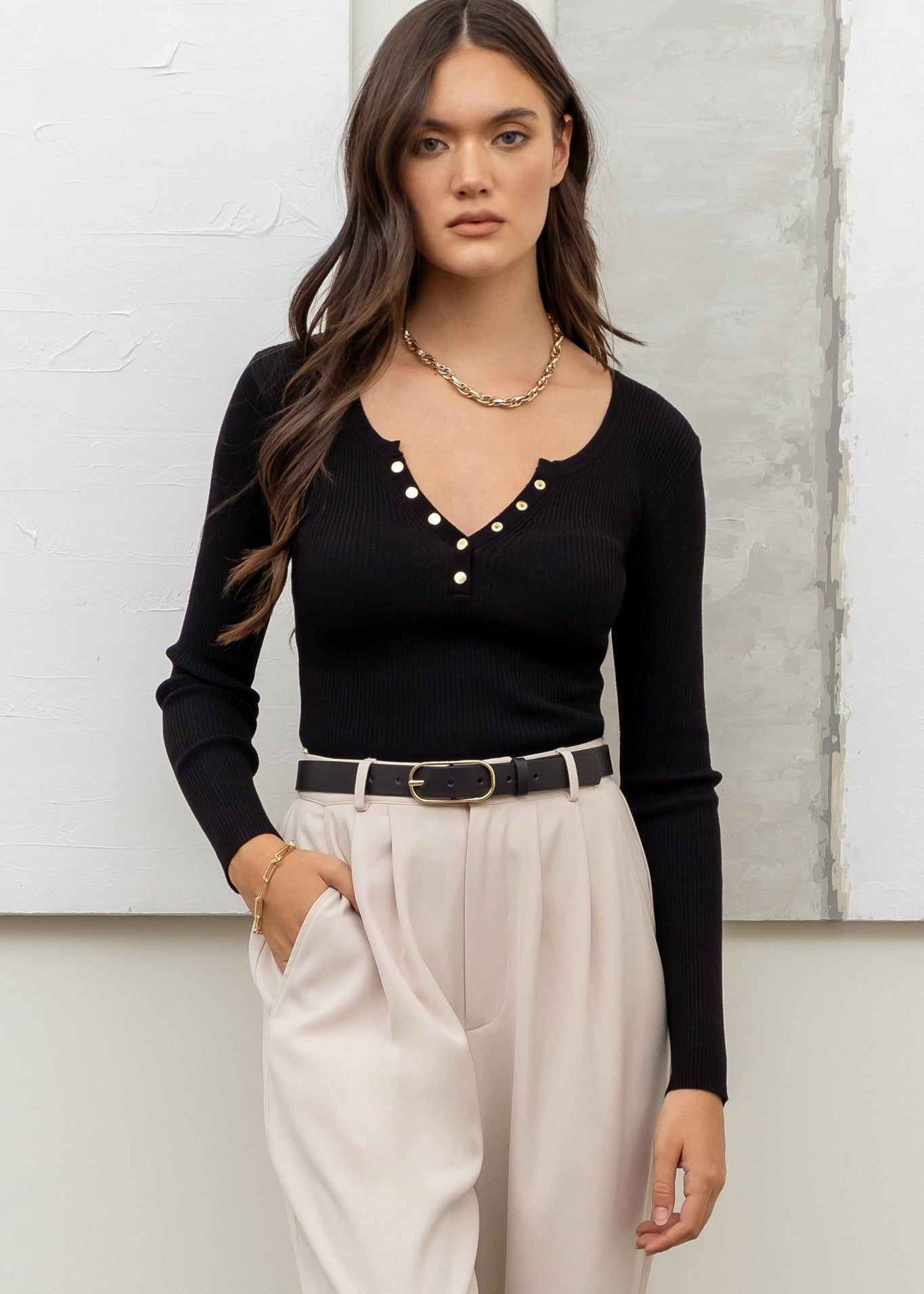 Jasmine Baby Ribbed Fitted Top - 7 Colors! - The Nines