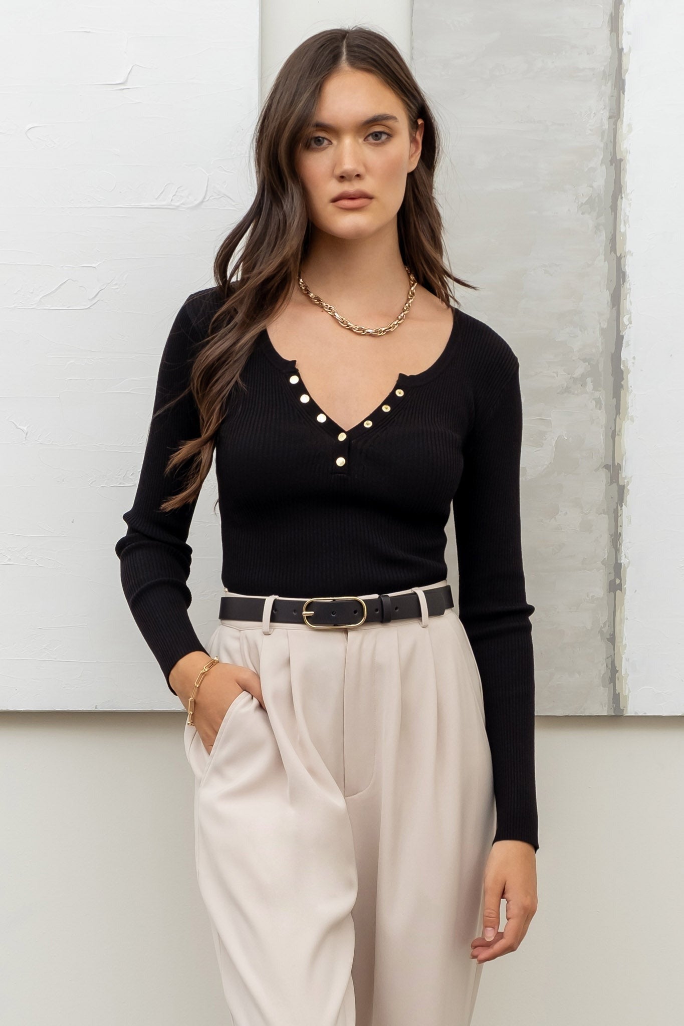 Jasmine Baby Ribbed Fitted Top - 7 Colors! - The Nines
